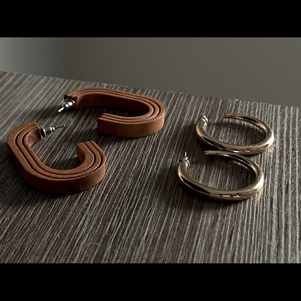 FINAL SALE💥Target Earring Combo Light Wood Pair